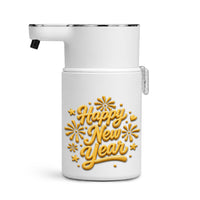 Happy New Year soap dispenser cover on the touch-free automatic dispenser